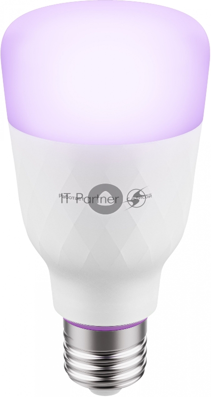 Умная лампа Yandex YNDX-00018 цветная E27 8Вт 900lm Wi-Fi (упак.:1шт) (YNDX-00018)