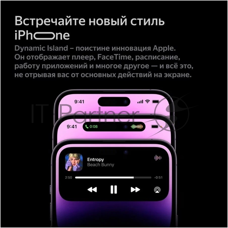 Смартфон Apple A2890 iPhone 14 Pro 128Gb 6Gb черный космос моноблок 3G 4G 6.1 1179x2556 iOS 16 48Mpix 802.11 a/b/g/n/ac/ax NFC GPS GSM900/1800 GSM1900 TouchSc Protect