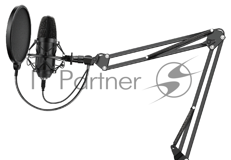 Микрофон проводной SunWind SW-SM400G 1.5м черный