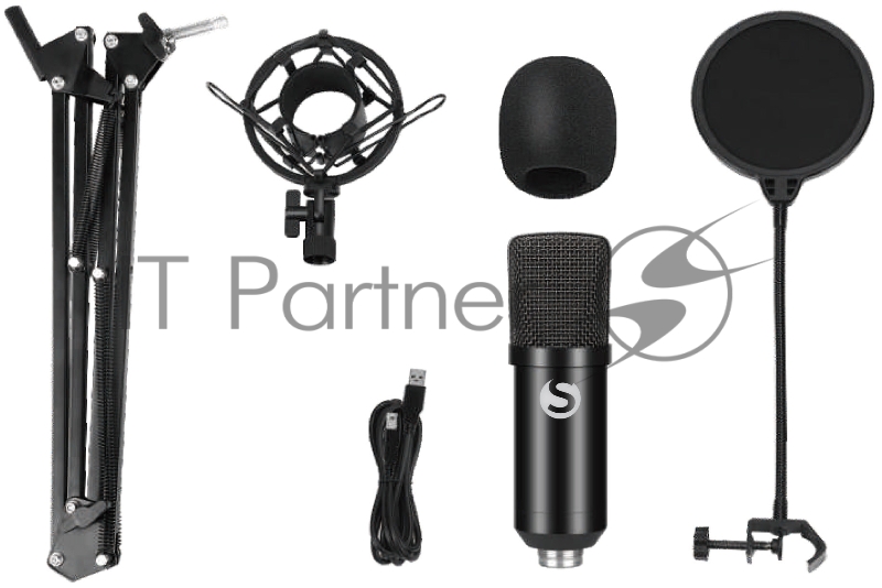 Микрофон проводной SunWind SW-SM400G 1.5м черный