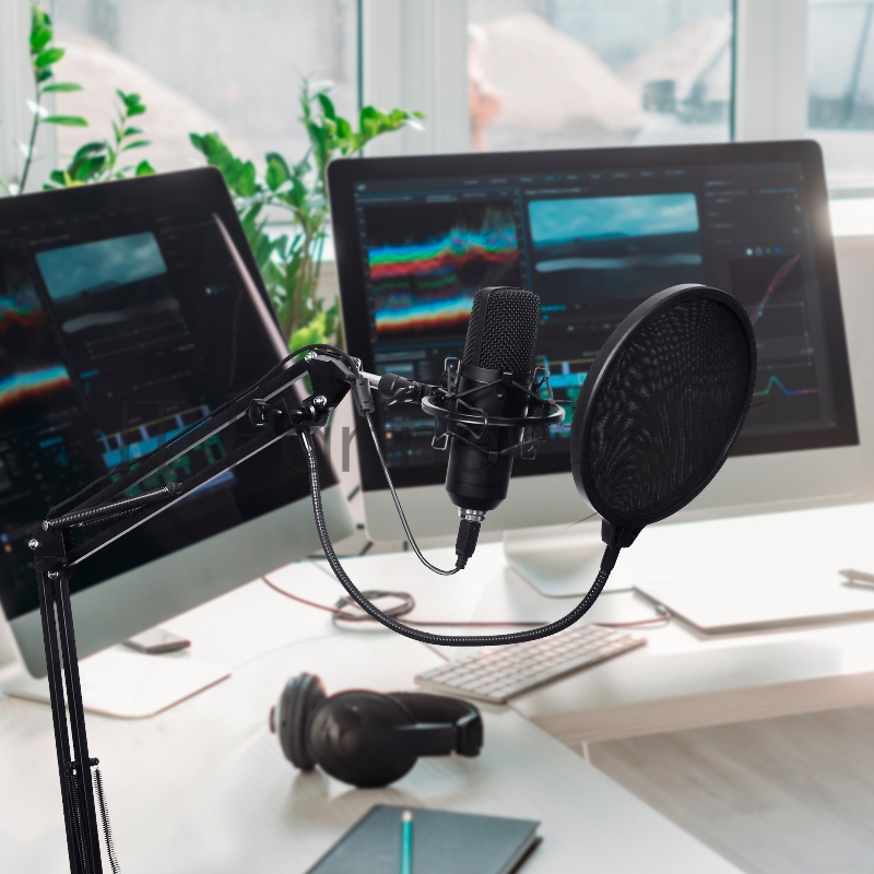 Микрофон проводной SunWind SW-SM400G 1.5м черный