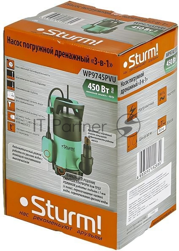 Насос дренажный Sturm! WP9745PVU 450Вт 12000л/час