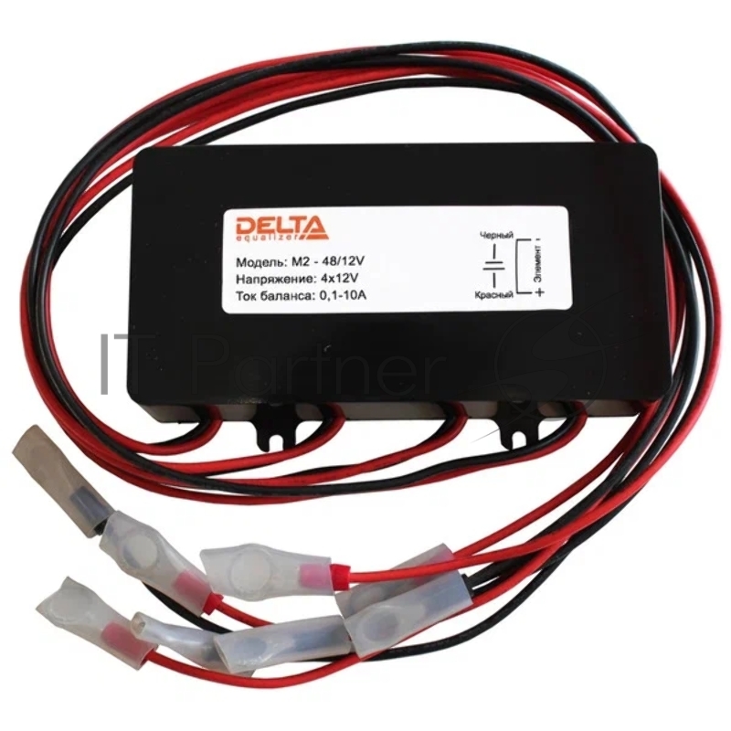 Battery equalizer M2-48/12V, for 4 batteries with a rated voltage of 2.4 to 12V, balancing current up to 10A.