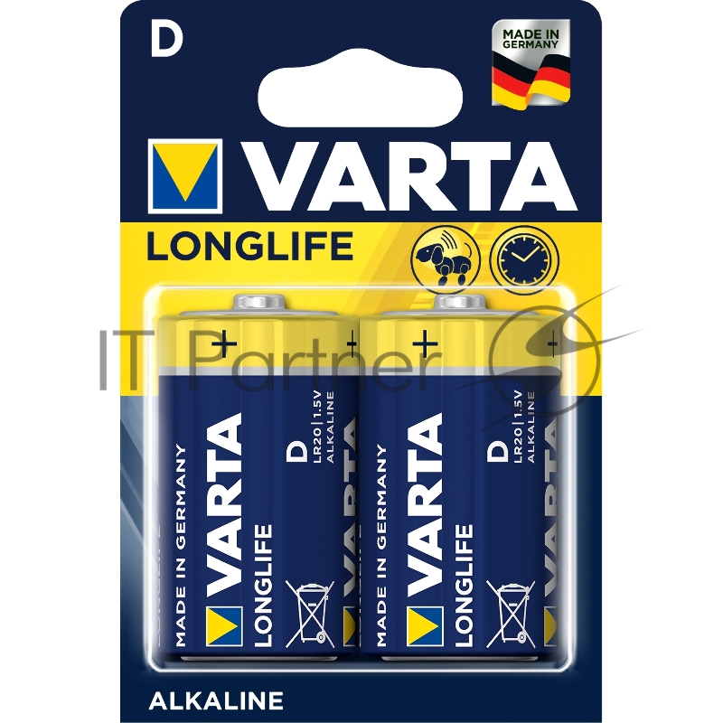 Батарейки VARTA Long Life D блистер 2 04120101412