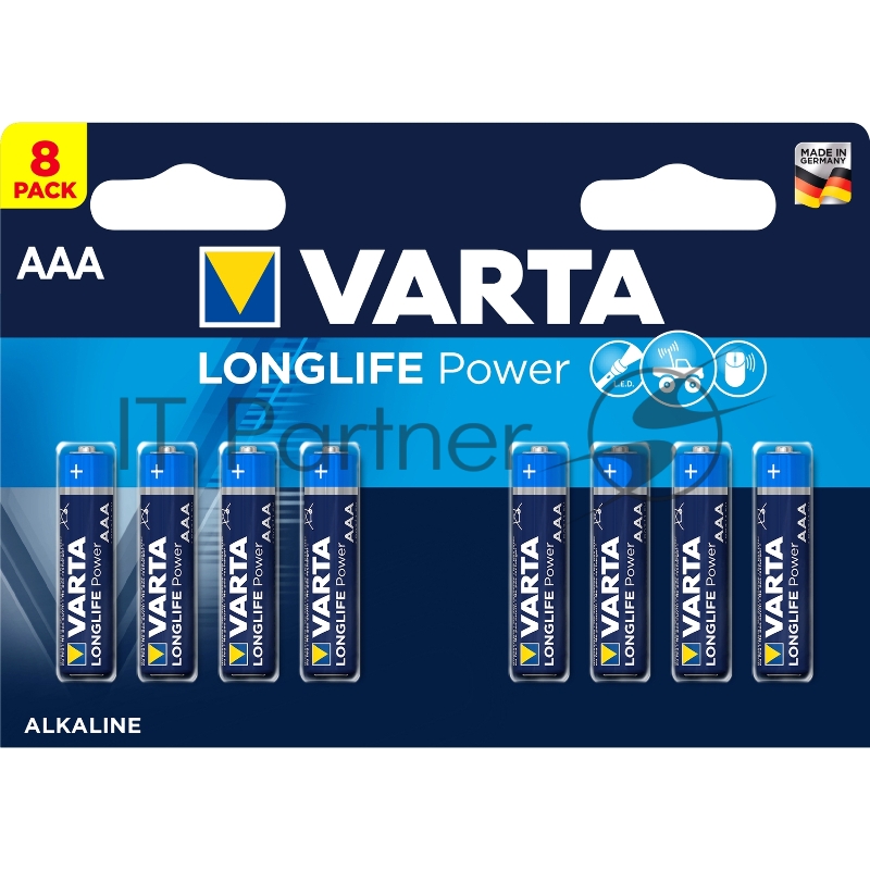 Батарейка Varta LONGLIFE POWER (HIGH ENERGY) LR03 AAA BL8 Alkaline 1.5V (4903) (8/160) (8 шт.)