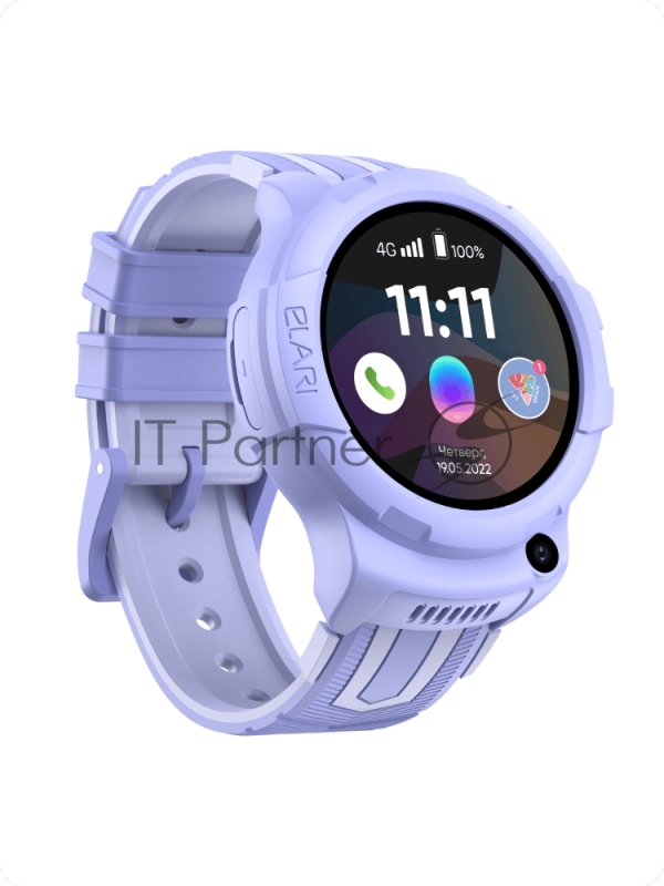 Детские умные часы телефон Elari Kidphone 4G Wink лиловый