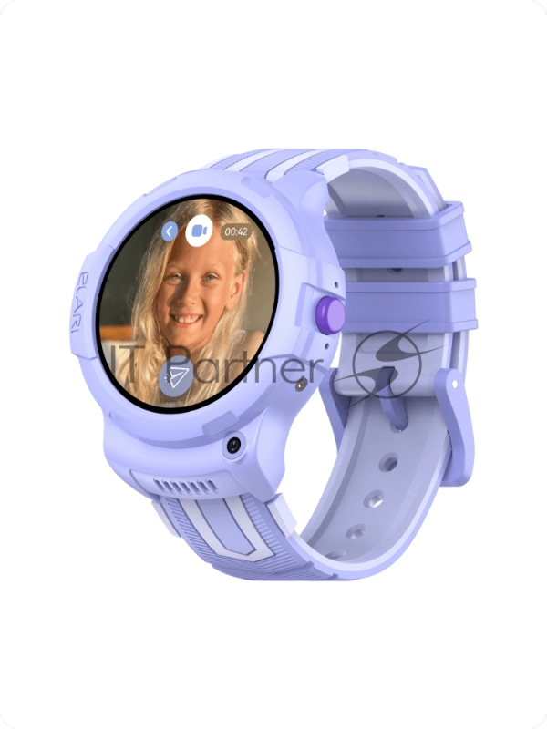 Детские умные часы телефон Elari Kidphone 4G Wink лиловый