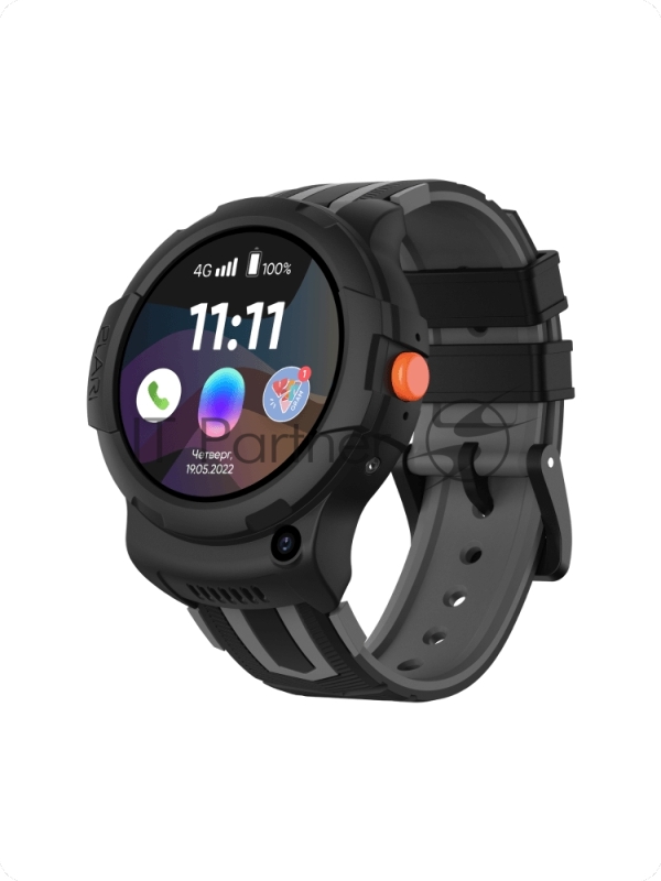 Детские умные часы телефон Elari Kidphone 4G Wink черный