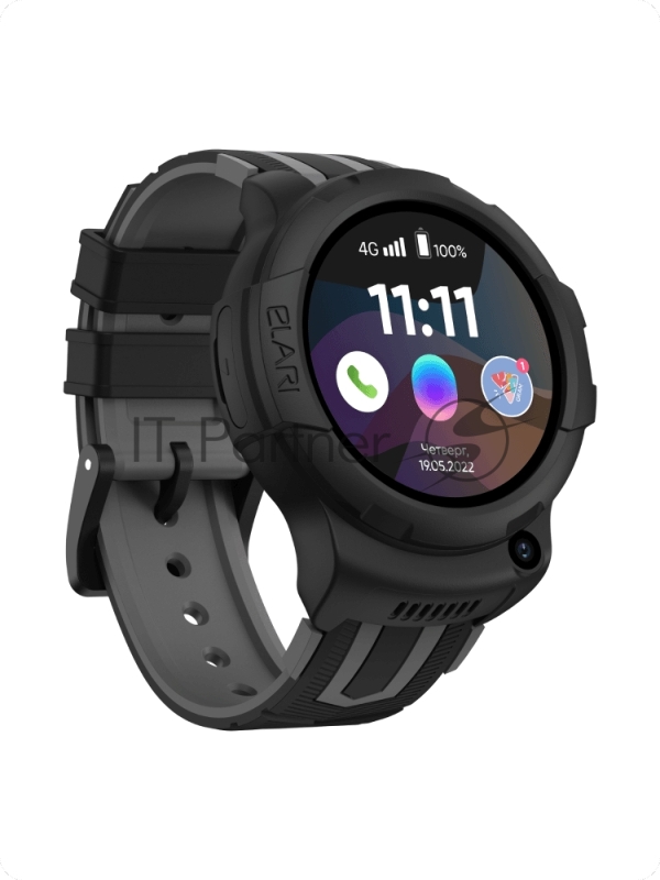 Детские умные часы телефон Elari Kidphone 4G Wink черный