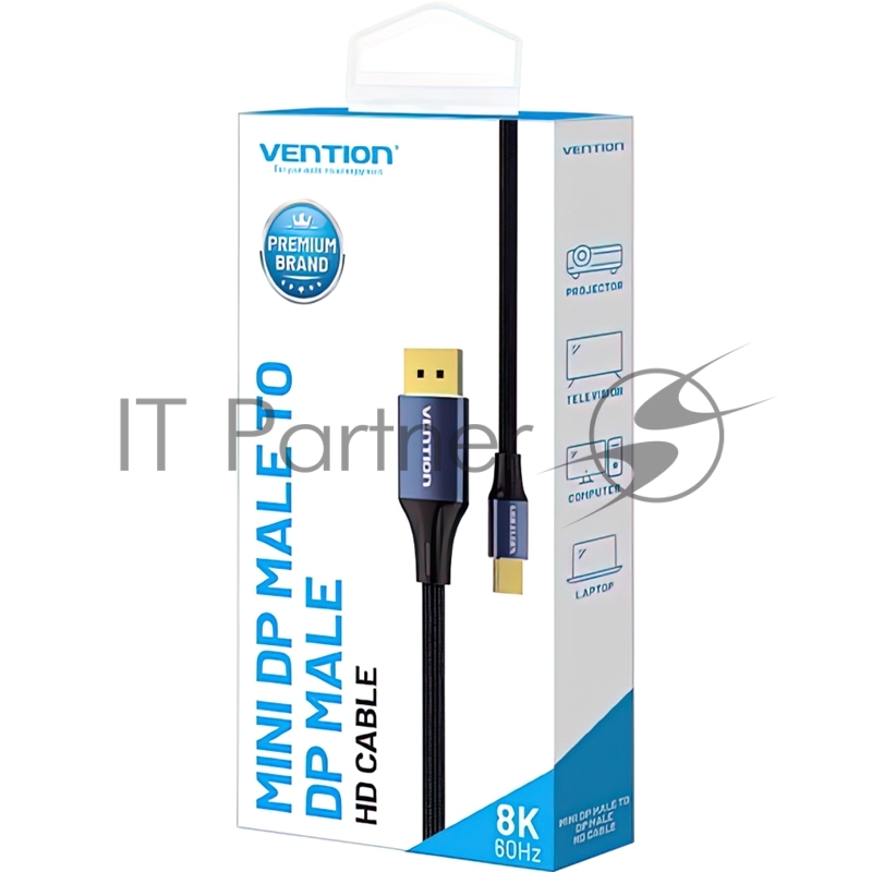 Кабель Vention DisplayPort v1.4 20M/Mini DP M - 1.5м