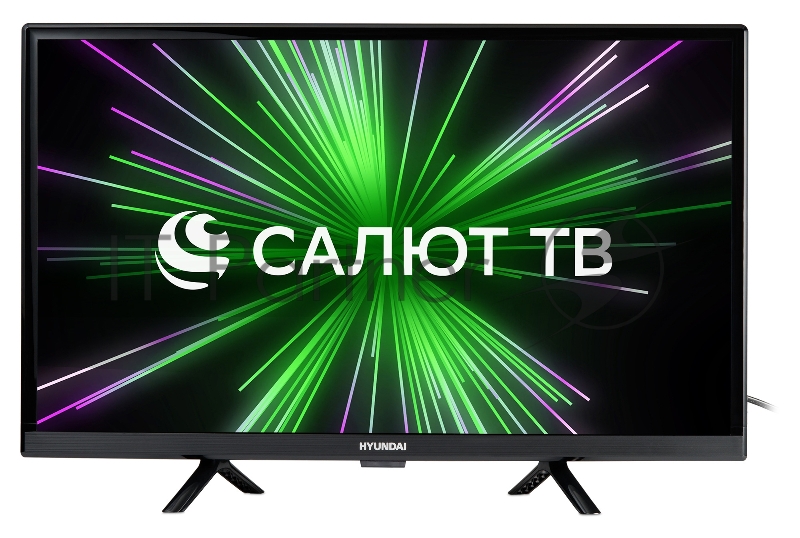 Телевизор LED Hyundai 24 H-LED24BS5001 Салют ТВ черный HD 60Hz DVB-T DVB-T2 DVB-C DVB-S DVB-S2 USB WiFi Smart TV