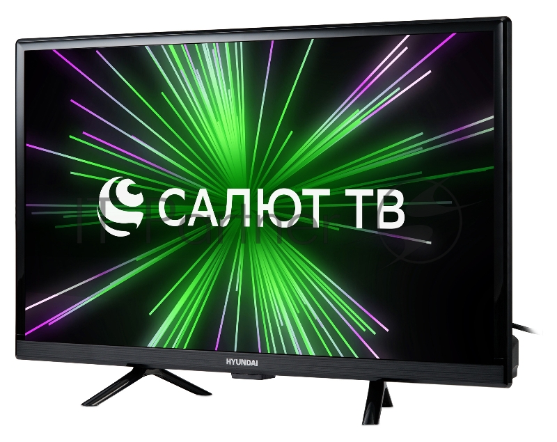 Телевизор LED Hyundai 24 H-LED24BS5001 Салют ТВ черный HD 60Hz DVB-T DVB-T2 DVB-C DVB-S DVB-S2 USB WiFi Smart TV