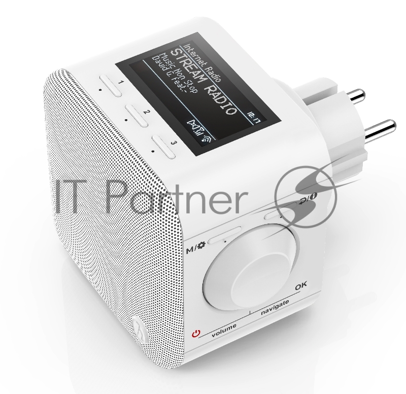 Радиоприемник портативный Hama DIR45BT белый USB