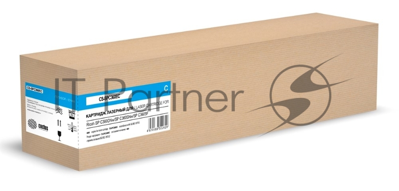 Картридж лазерный Cactus CS-SPC360EC 408185 голубой (6000стр.) для Ricoh SP C360DNw/SP C360SNw/SP C360SF