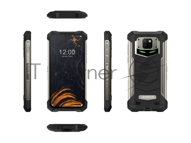 Смартфон Doogee S88Plus Mineral Black, 6.3 1080x2340, 2.1GHz, 8 Core, 8GB RAM, 128GB, up to 256GB flash, 48 МП + 8 МП + 8МП/16Mpix, 2 Sim, 2G, 3G, LTE, BT v4.2, Wi-Fi, NFC, GPS, Type-C, 10000 мА·ч, Android 10, 372 г, 171,6 ммx85,5 ммx18.7 мм