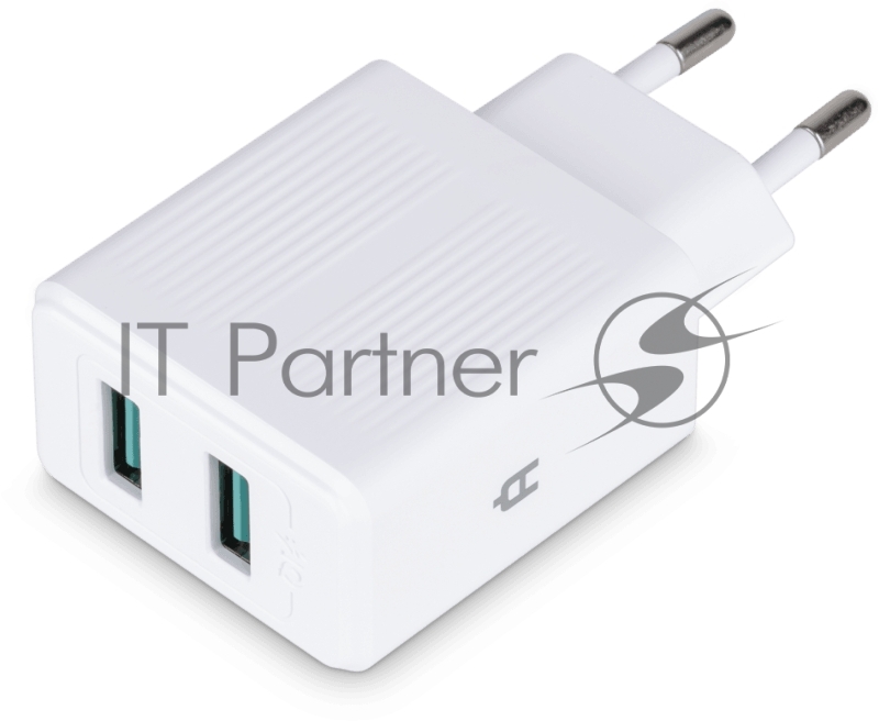 Сетевое зарядное устройство Alteracs 2xUSB AA12 White