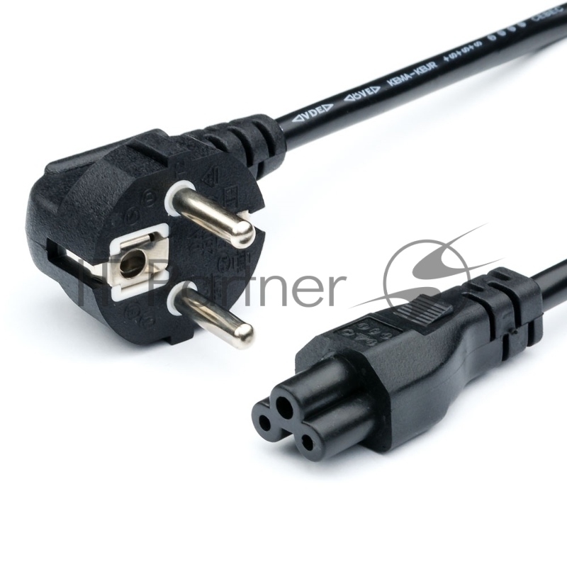 Кабель питания GoPower евровилка CEE 7/7-IEC 320 C5 1.8м ПВХ 0.75мм черный (1/10/160)