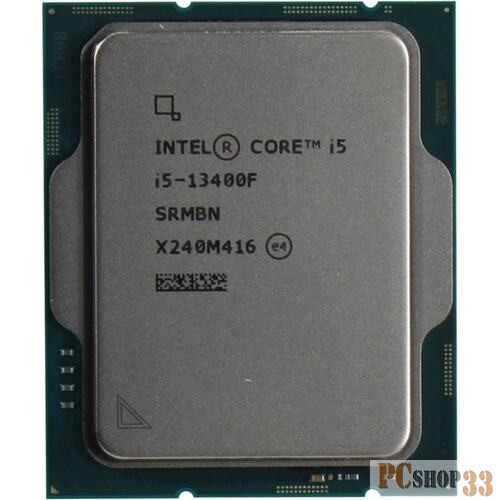 Процессор Intel Core i5-13400F BOX (Raptor Lake, Intel 7, C10(4EC/6PC)/T16, Base 1,80GHz(EC), Performance Base 2,50GHz(PC), Turbo 4,60GHz, Max Turbo 4,60GHz, Without Graphics, L2 9.5Mb, Cache 20Mb, Base TDP 65W, Turbo TDP 148W, S1700)