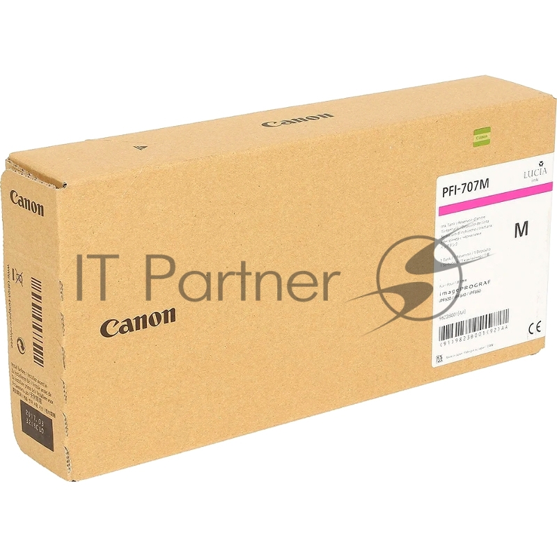 Картридж струйный Canon PFI-707 M 9823B001 пурпурный (700мл) для Canon iPF830/iPF840/iPF850