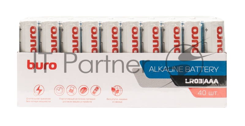 Батарея Buro Alkaline LR03 AAA (40шт) коробка
