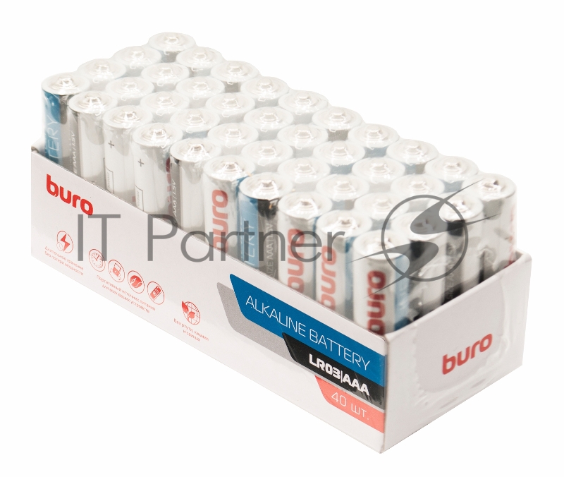 Батарея Buro Alkaline LR03 AAA (40шт) коробка