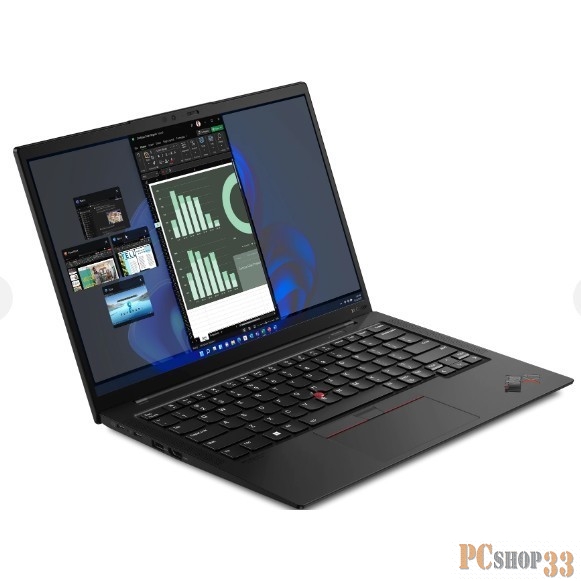 Ноутбук Lenovo ThinkPad X1 Carbon G10 Core i7 1265U 16Gb SSD1Tb Intel Iris Xe graphics 14 IPS 2.2K (2240x1400) Free DOS black WiFi BT Cam (21CCS9PV01)