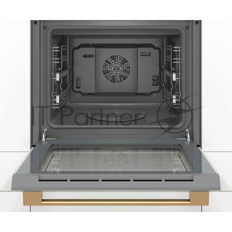 Serie 6, Встраиваемый духовой шкаф с функцией добавления пара, жемчужно-белый, 6 режимов, 3-х слойное остекление, утапливаемые переключатели, галогенное освещение, очистка AquaClean, 3D-горячий воздух, SoftClose- мягкое и тихое закрытие дверцы, внутр