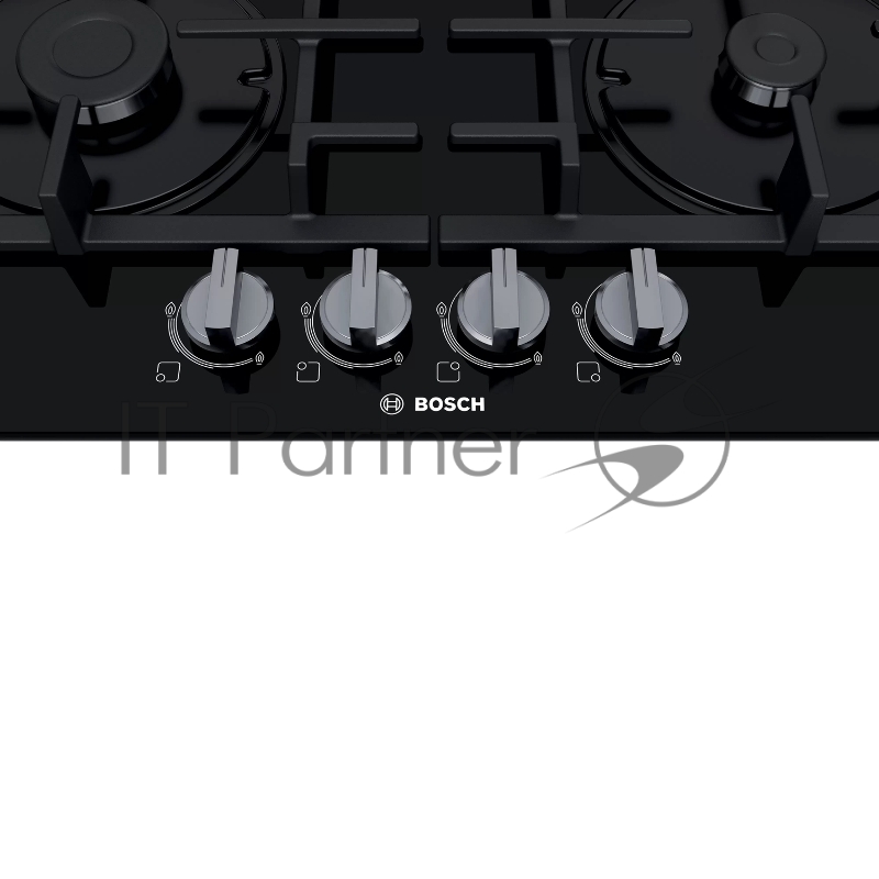Газ, 4.5х59x52 см, закаленное стекло, 4 конфорки, газ-контроль, автоподжиг, черный цвет