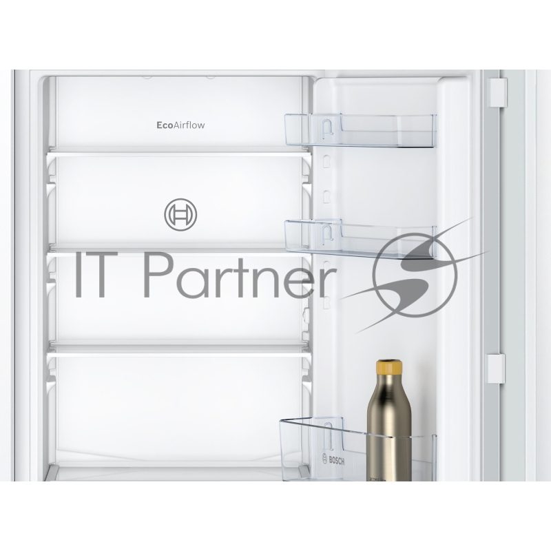 Встраиваемый холодильник с нижней морозильной камерой, Габариты (ВхШхГ) - 177,2х54,1х54,8 см, плоские шарниры, объём 265 (182+83) л, LowFrost