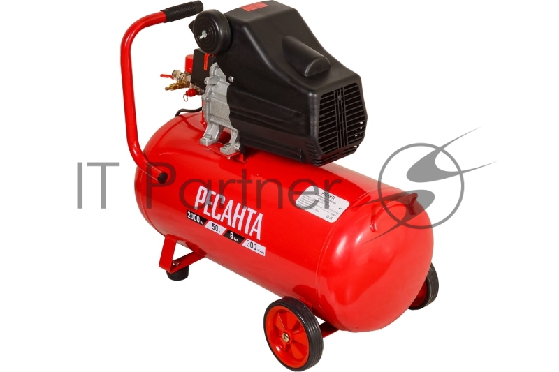 Компрессор поршневой Ресанта КП-50/300М масляный 300л/мин 50л 2000Вт красный/черный