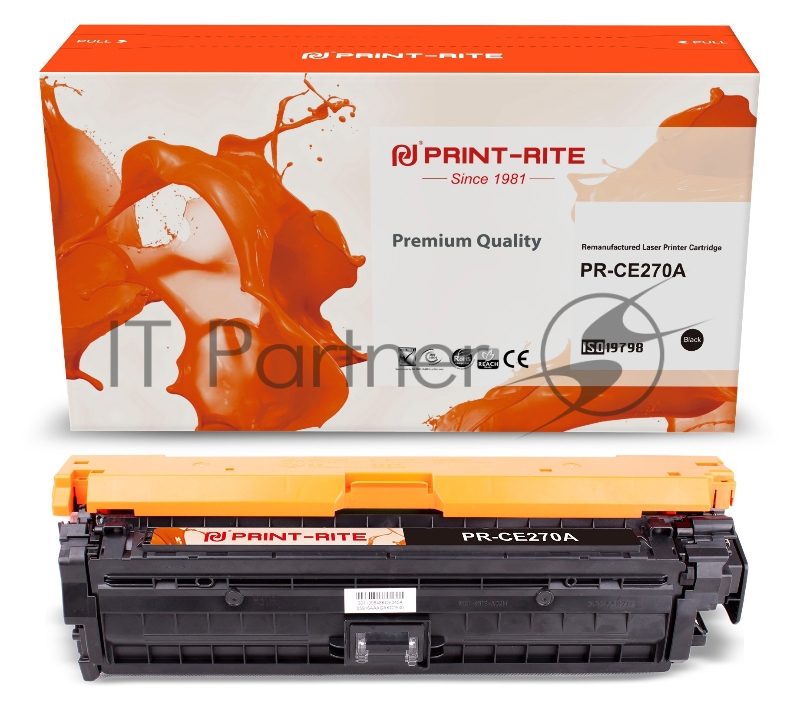 Картридж лазерный Print-Rite TRH865MPU1J PR-CE270A CE270A черный (15000стр.) для HP LJ Ent CP5525