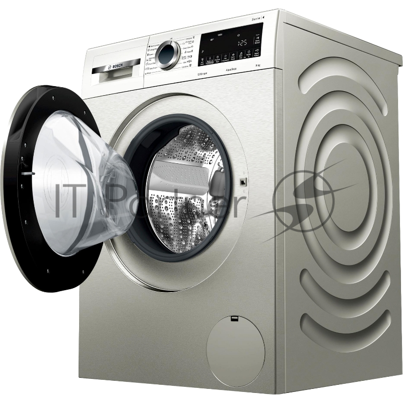 !! Фронтальная загрузка, 9 кг,1200 об/мин,EcoSilence Drive,AquaStop,таймер,замачива загрузка, серебристый Inox