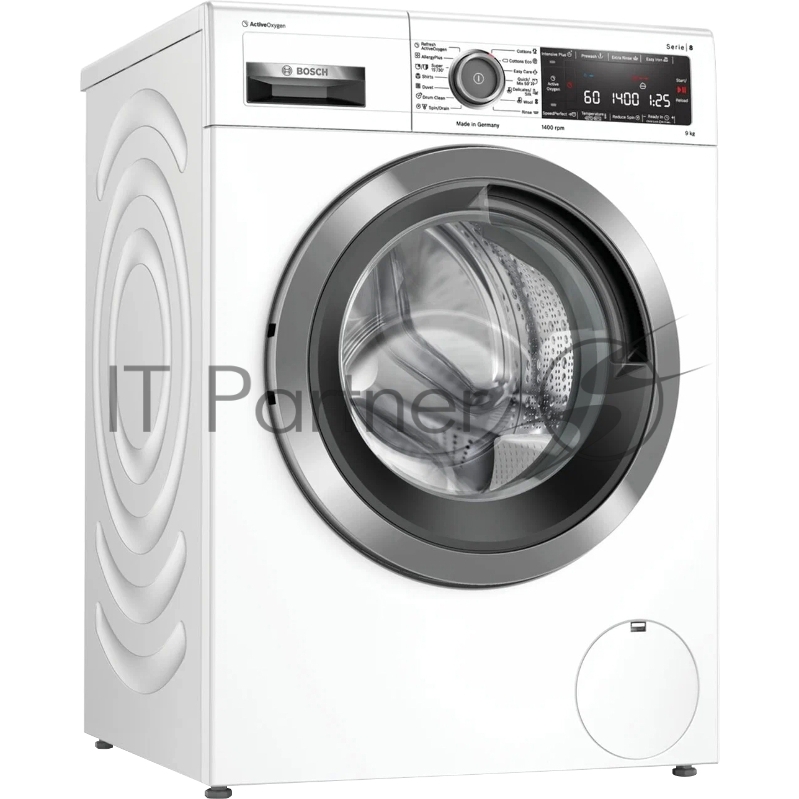 Serie I 8, загрузка 1-9кг, 1400 об/мин,ActiveOxygen, i-Dos, EcoSilence Drive, АquaStop, AntiVibration, VarioDrum барабан, Внутренняя подсветка барабана, Большой многофункциональный LED дисплей