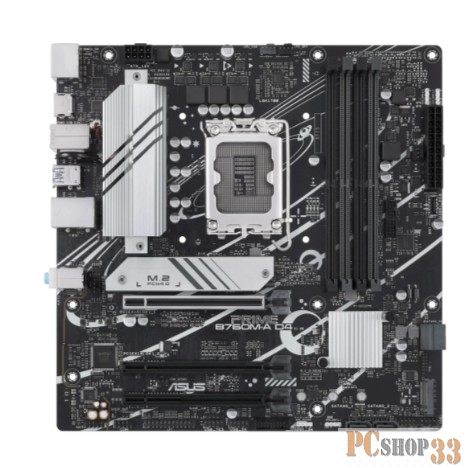 Материнская плата Asus PRIME B760M-A D4 Soc-1700 Intel B760 4xDDR4 mATX AC`97 8ch(7.1) 2.5Gg RAID+HDMI+DP