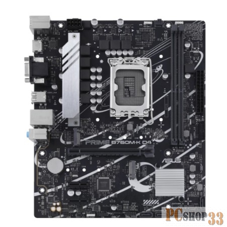 Материнская плата Asus PRIME B760M-K D4 Soc-1700 Intel B760 2xDDR4 mATX AC`97 8ch(7.1) GbLAN RAID+VGA+HDMI