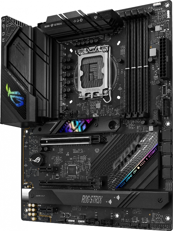 Материнская плата Asus ROG STRIX B760-F GAMING WIFI Soc-1700 Intel B760 4xDDR5 ATX AC`97 8ch(7.1) 2.5Gg RAID+HDMI+DP
