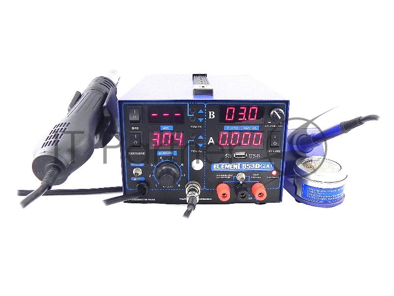 Паяльная станция ELEMENT 853D со встроенным блоком питания 15V 2A