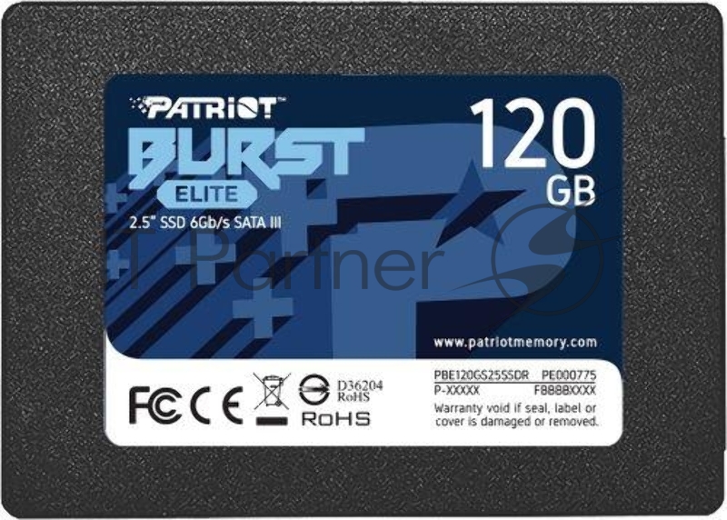 SSD накопитель Patriot SATA2.5 120GB BURST PBE120GS25SSDR PATRIOT