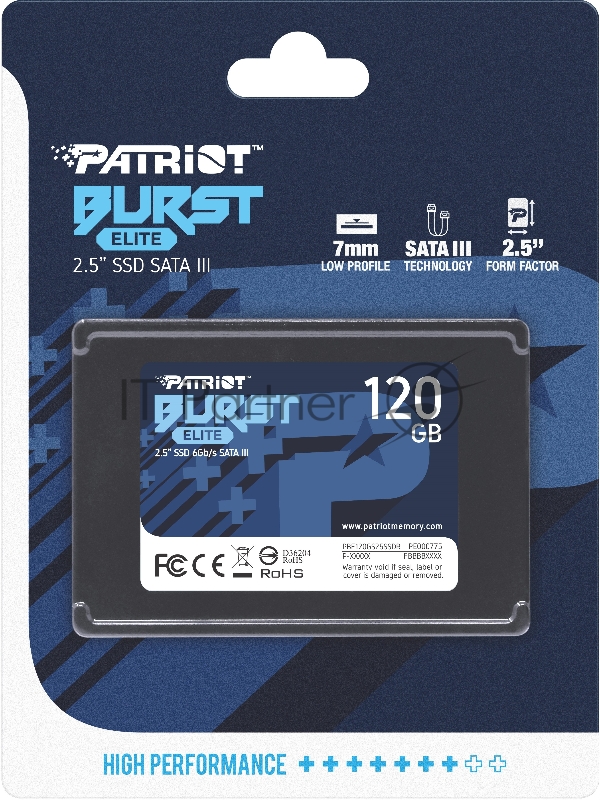 SSD накопитель Patriot SATA2.5 120GB BURST PBE120GS25SSDR PATRIOT
