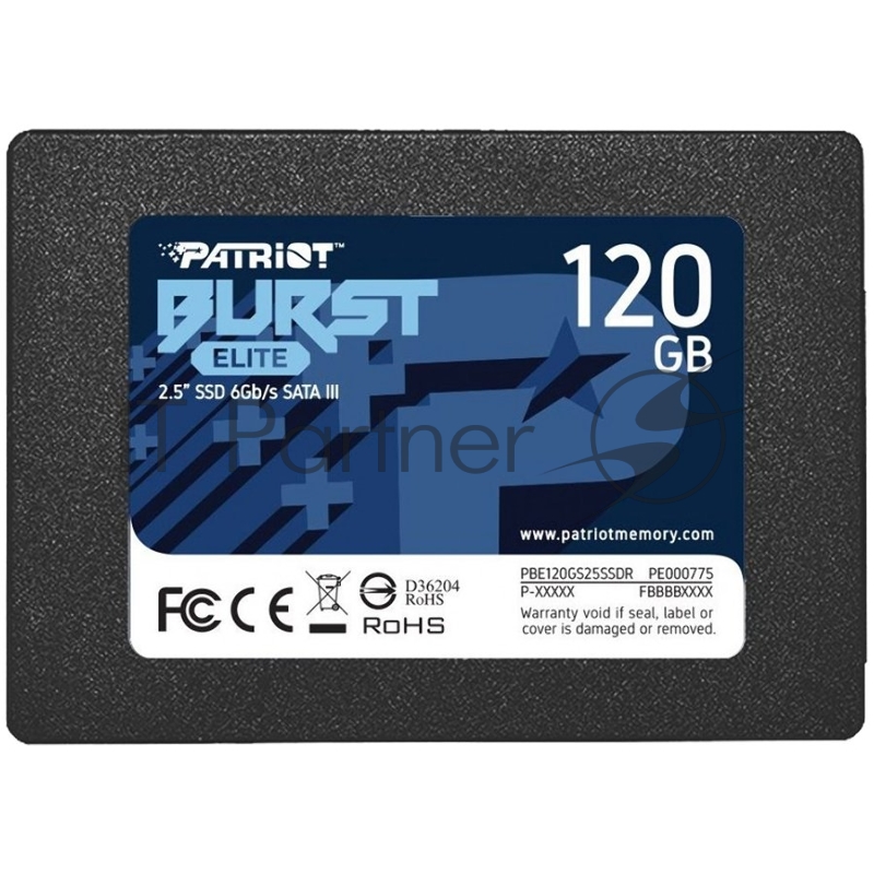 SSD накопитель Patriot SATA2.5 120GB BURST PBE120GS25SSDR PATRIOT