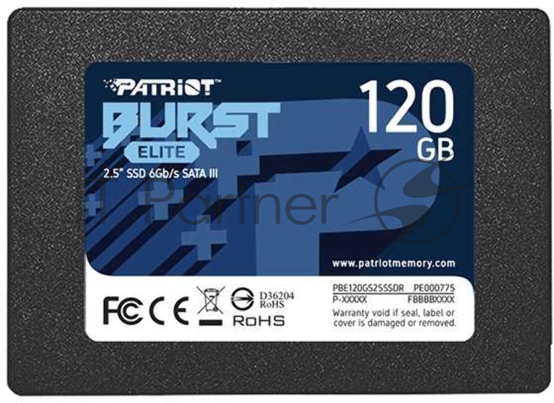SSD накопитель Patriot SATA2.5 120GB BURST PBE120GS25SSDR PATRIOT