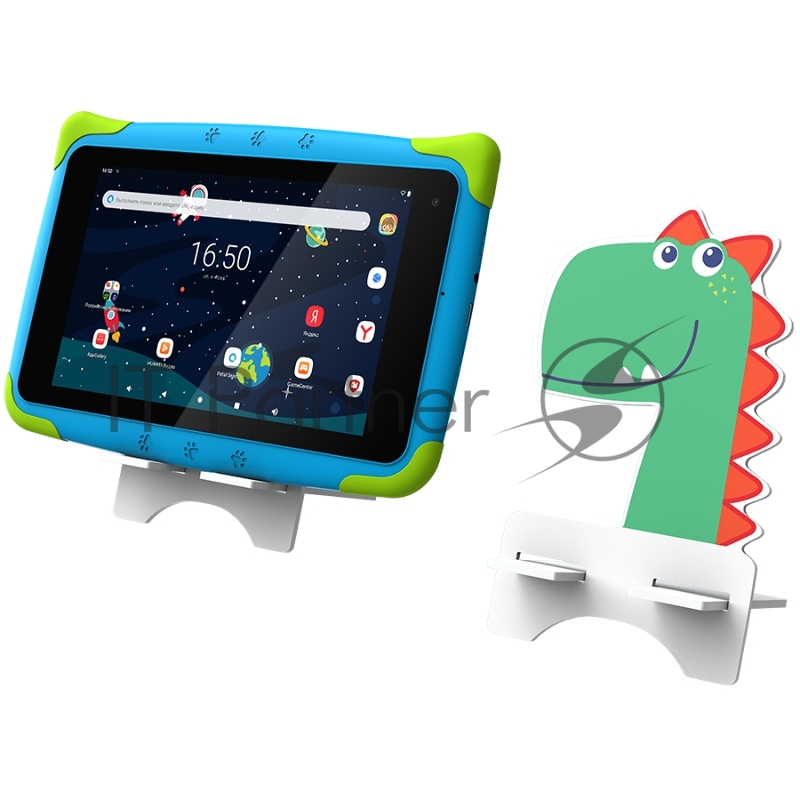Планшет Topdevice Kids Tablet K7, 7.0 (1024x600) IPS display, Android 11 (Go edition) + HMS apps, up to 1.8GHz 4-core RK3566, 2/16GB, BT 4.1, WiFi, USB-C, microSD card slot, 0.3MP front cam + 2.0MP rear cam, 3000mAh bat, Blue