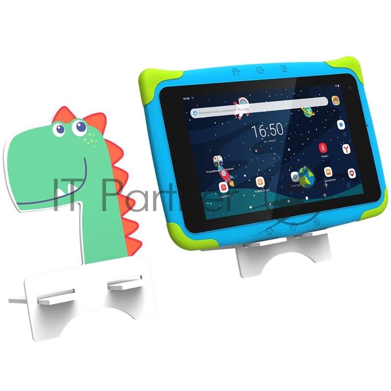 Планшет Topdevice Kids Tablet K7, 7.0 (1024x600) IPS display, Android 11 (Go edition) + HMS apps, up to 1.8GHz 4-core RK3566, 2/16GB, BT 4.1, WiFi, USB-C, microSD card slot, 0.3MP front cam + 2.0MP rear cam, 3000mAh bat, Blue