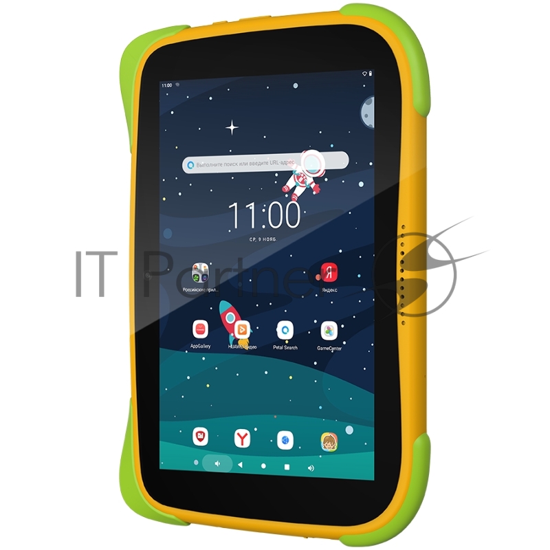 Планшет Topdevice Kids Tablet K8, 8.0 (1280x800) IPS display, Android 11 (Go edition) + HMS apps, up to 1.8GHz 4-core RK3566, 2/32GB, BT 4.1, WiFi, USB-C, microSD card slot, 0.3MP front cam + 2.0MP rear cam, 4000mAh bat, orange