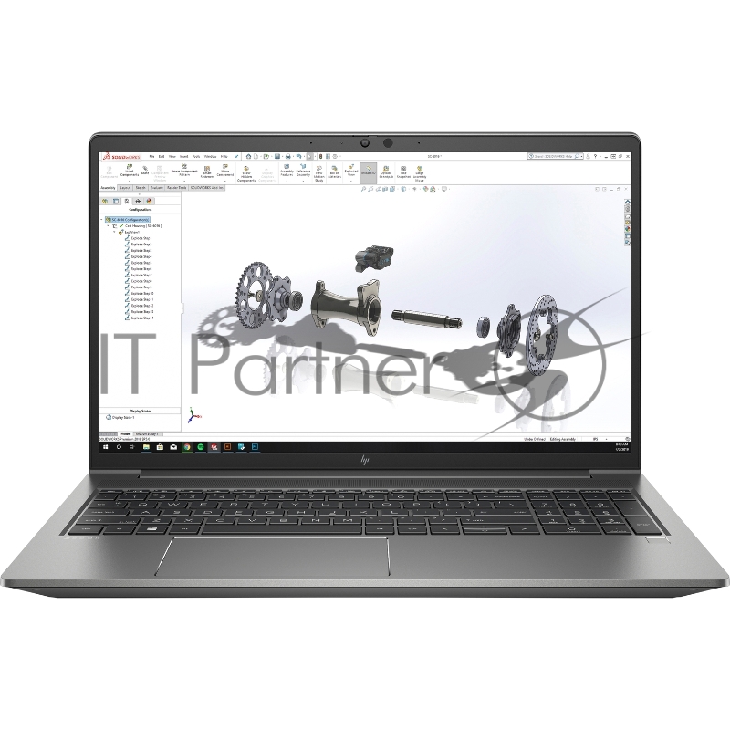 Ноутбук/ HP ZBook Power G8 15.6 15.6(1920x1080)/Intel Core i9 11900H(2.5Ghz)/32768Mb/1024PCI RTX A2000(4096Mb)/war 1y/Win10Pro + EN Kbd