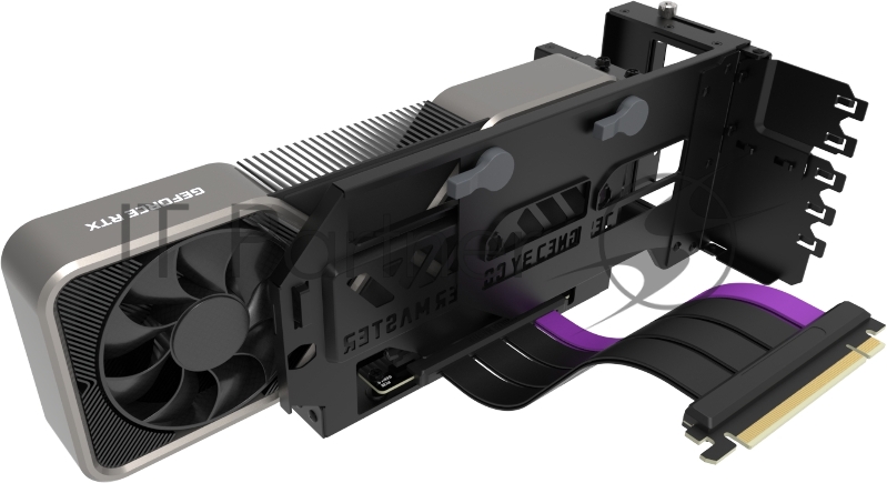 Cooler Master Vertical Graphics Card Holder Kit V3 with PCI-E 4.0 Riser Cable TBC Universal Vertical Graphics Card Holder Kit V3 with Riser Cable PCI-E 4.0 X16 (165 mm)