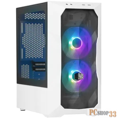 Cooler Master MasterCase TD300 Mesh, USB3.0x2, 2x120ARGBFans, White, mATX, w/o PSU