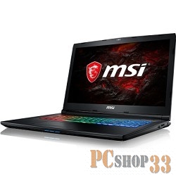 Ноутбук MSI GP72MVR 7RFX-635RU (Core i7 7700HQ-2.80ГГц, 8ГБ, 1000ГБ, GFGTX1060, LAN, WiFi, BT, WebCam, 17.3 1920x1080, W10 H), черный