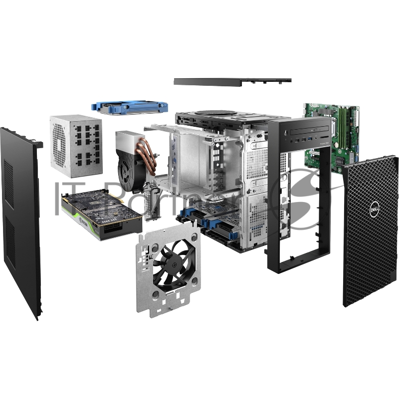 Персональный компьютер/ DELL PRECISION T3650 MT/Core i7-10700/16GB/256GB SSD/1TB HDD/NVIDIA T1000 4GB(4mini DP) /KEYB RUS+mice/Linux/1Y (ОС:NO Keyb:RUS, Powercord EU)