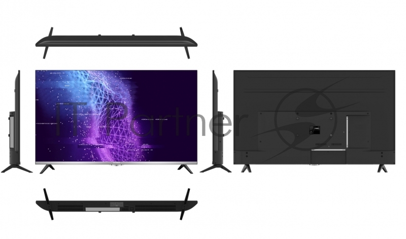 Телевизор IRBIS 43U1 YDX 157FBS2, 43, 3840x2160,16:9,Frameless,Tuner (DVB-T2/DVB-S2/DVB-C), Android 9.0 Pie, Yandex, 1,5GB/8GB, Wi-Fi, Input (AV RCA, USBx2, HDMIx2, YPbPr mini, CI+),Output (3,5mm, Coax), Black